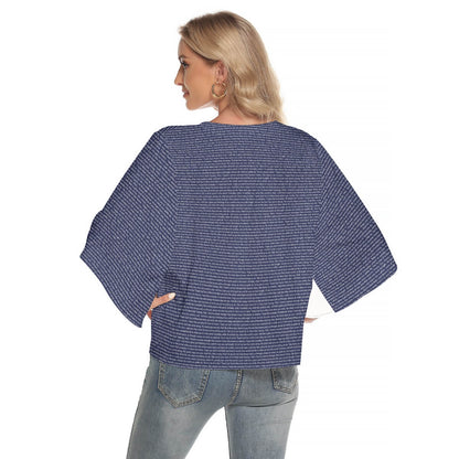 Women's Bat Sleeve Light V - neck Top - TuneInk