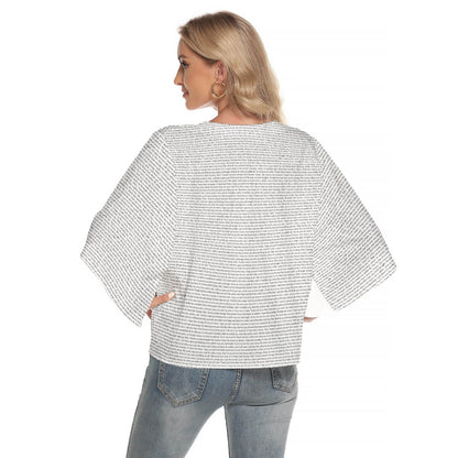 Women's Bat Sleeve Light V - neck Top - TuneInk