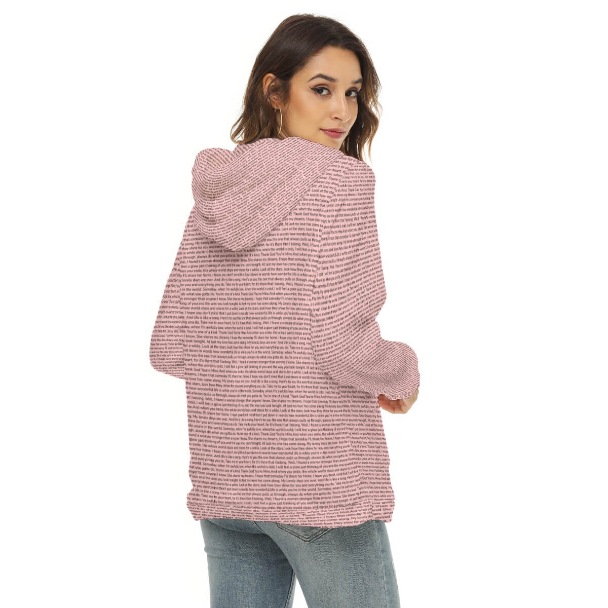 Women's Borg Fleece Hoodie With Half Zip - TuneInk