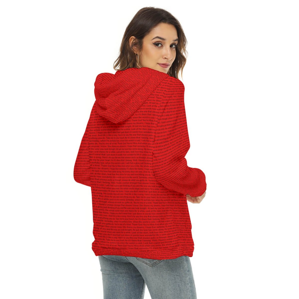 Women's Borg Fleece Hoodie With Half Zip - TuneInk