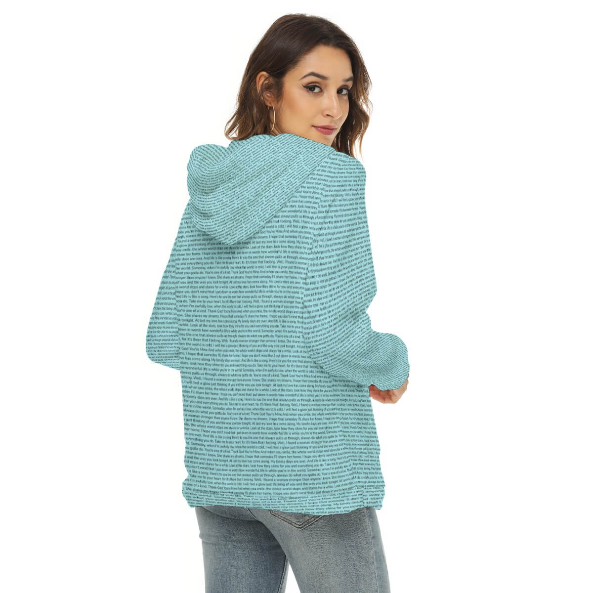 Women's Borg Fleece Hoodie With Half Zip - TuneInk