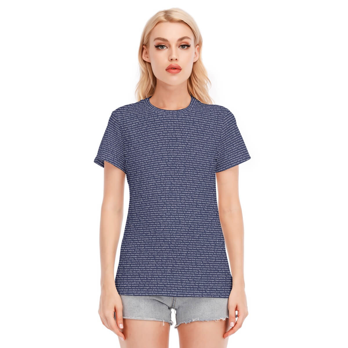 Women's Cotton O - Neck T-Shirt - TuneInk