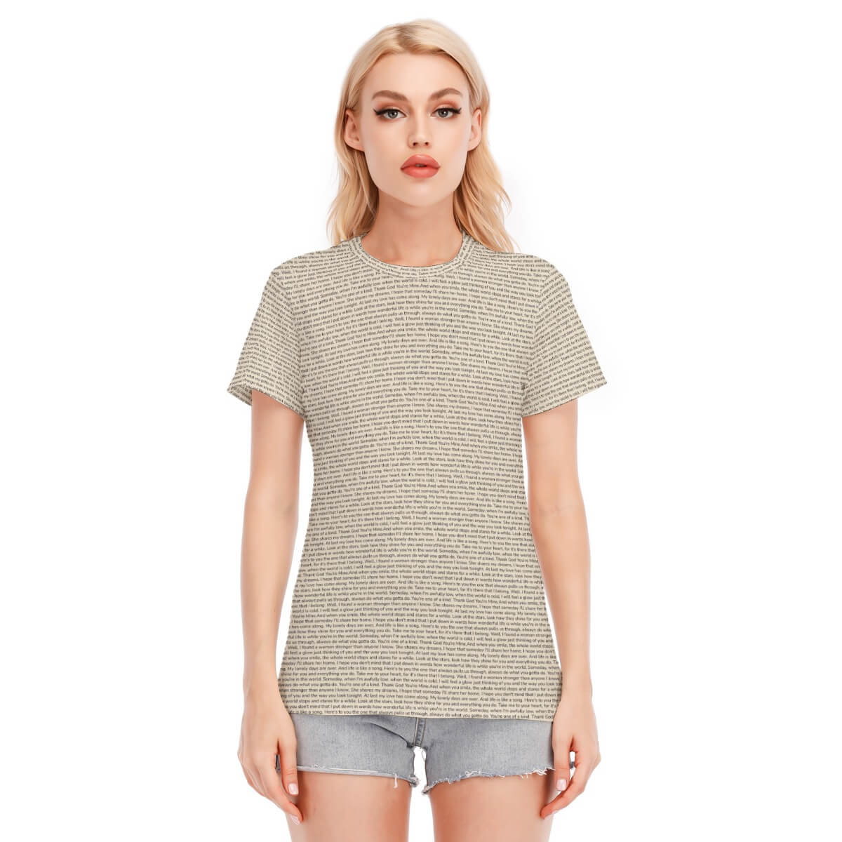 Women's Cotton O - Neck T-Shirt - TuneInk