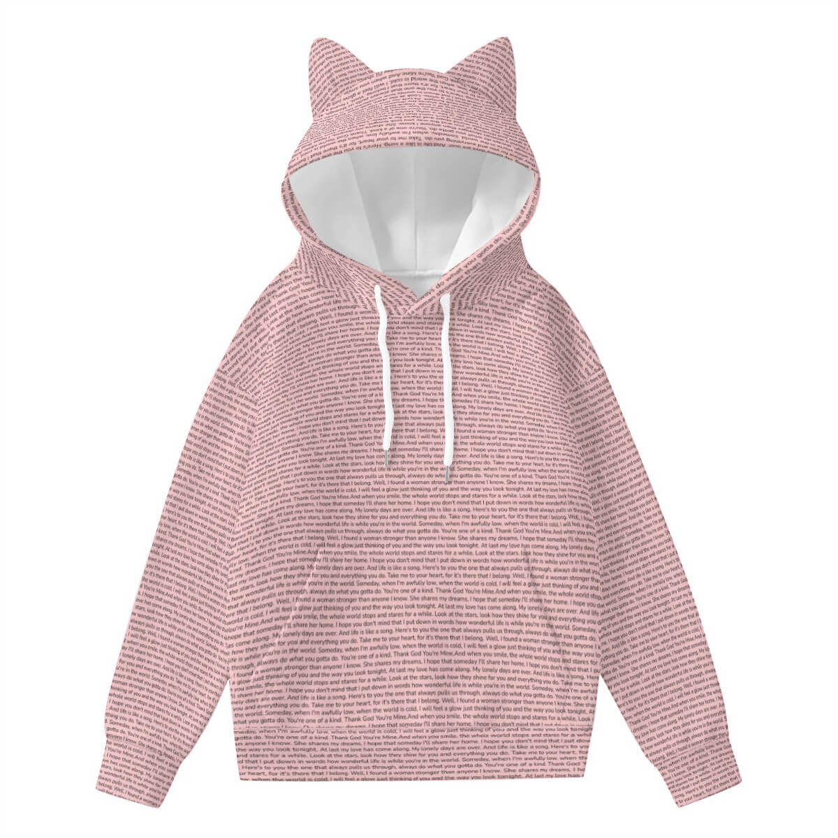 Women’s Hoodie With Decorative Ears - TuneInk