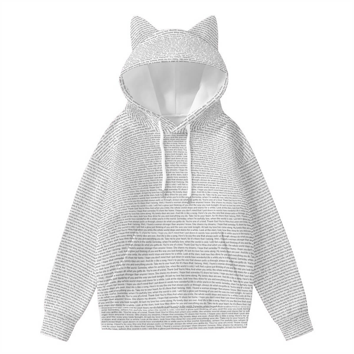 Women’s Hoodie With Decorative Ears - TuneInk