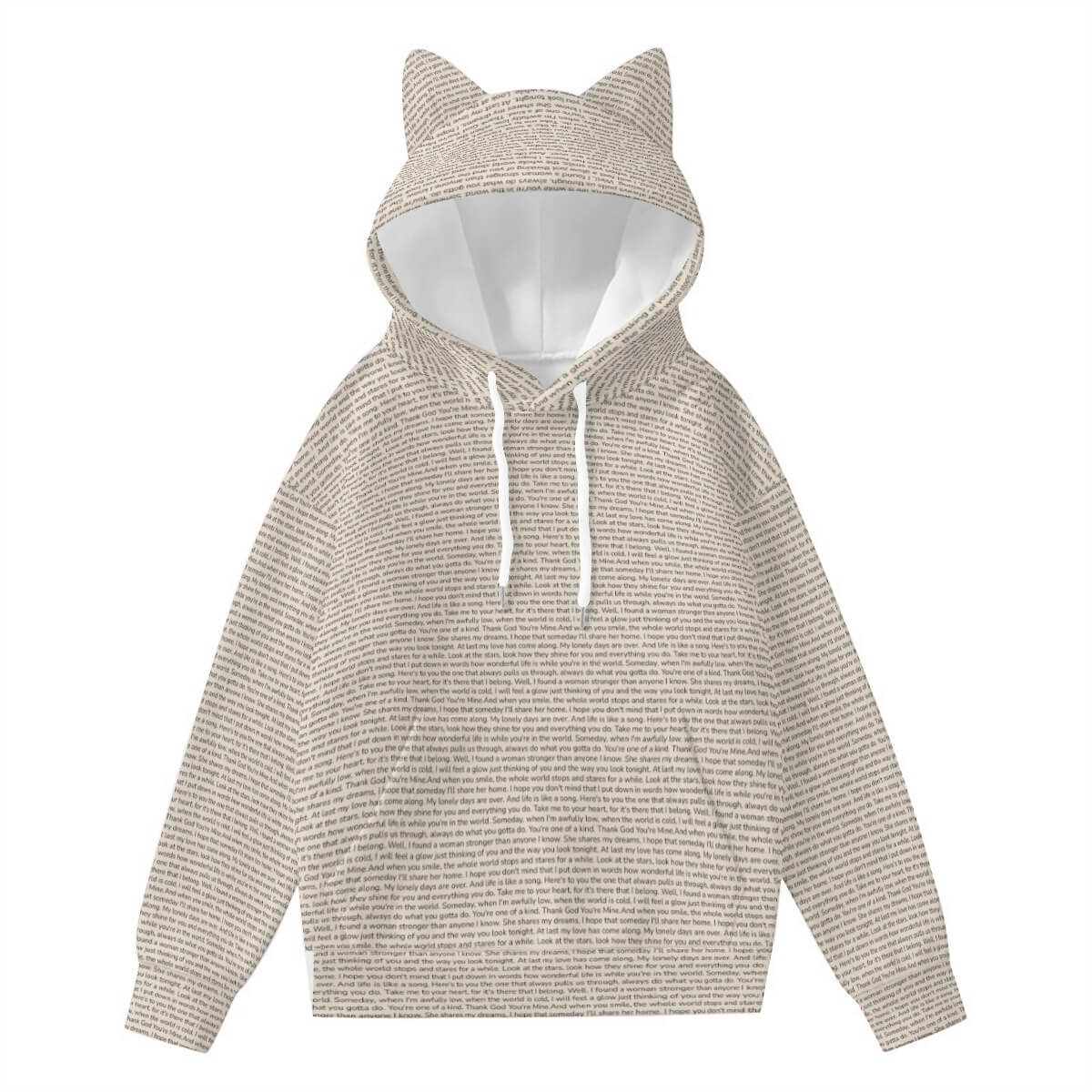 Women’s Hoodie With Decorative Ears - TuneInk