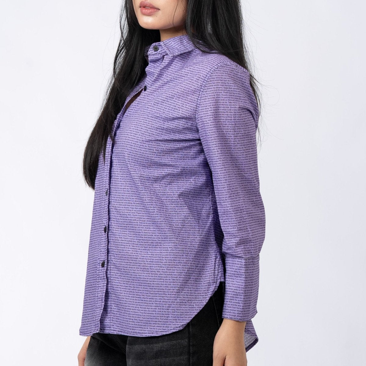 Women's Linen Textured Cotton 3/4 Sleeve Shirt - TuneInk