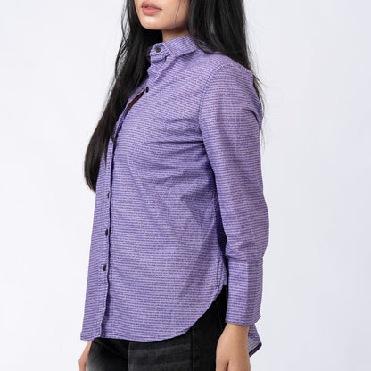 Women's Linen Textured Cotton 3/4 Sleeve Shirt - TuneInk