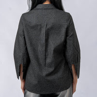 Women's Linen Textured Cotton 3/4 Sleeve Shirt