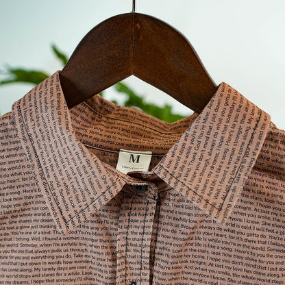 Women's Linen Textured Cotton 3/4 Sleeve Shirt - TuneInk