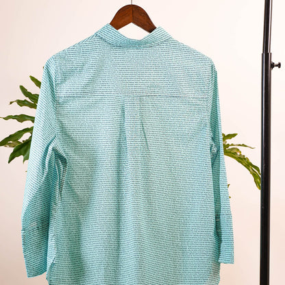 Women's Linen Textured Cotton 3/4 Sleeve Shirt - TuneInk