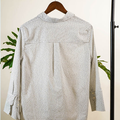 Women's Linen Textured Cotton 3/4 Sleeve Shirt - TuneInk