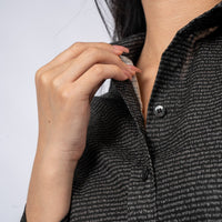 Women's Linen Textured Cotton 3/4 Sleeve Shirt