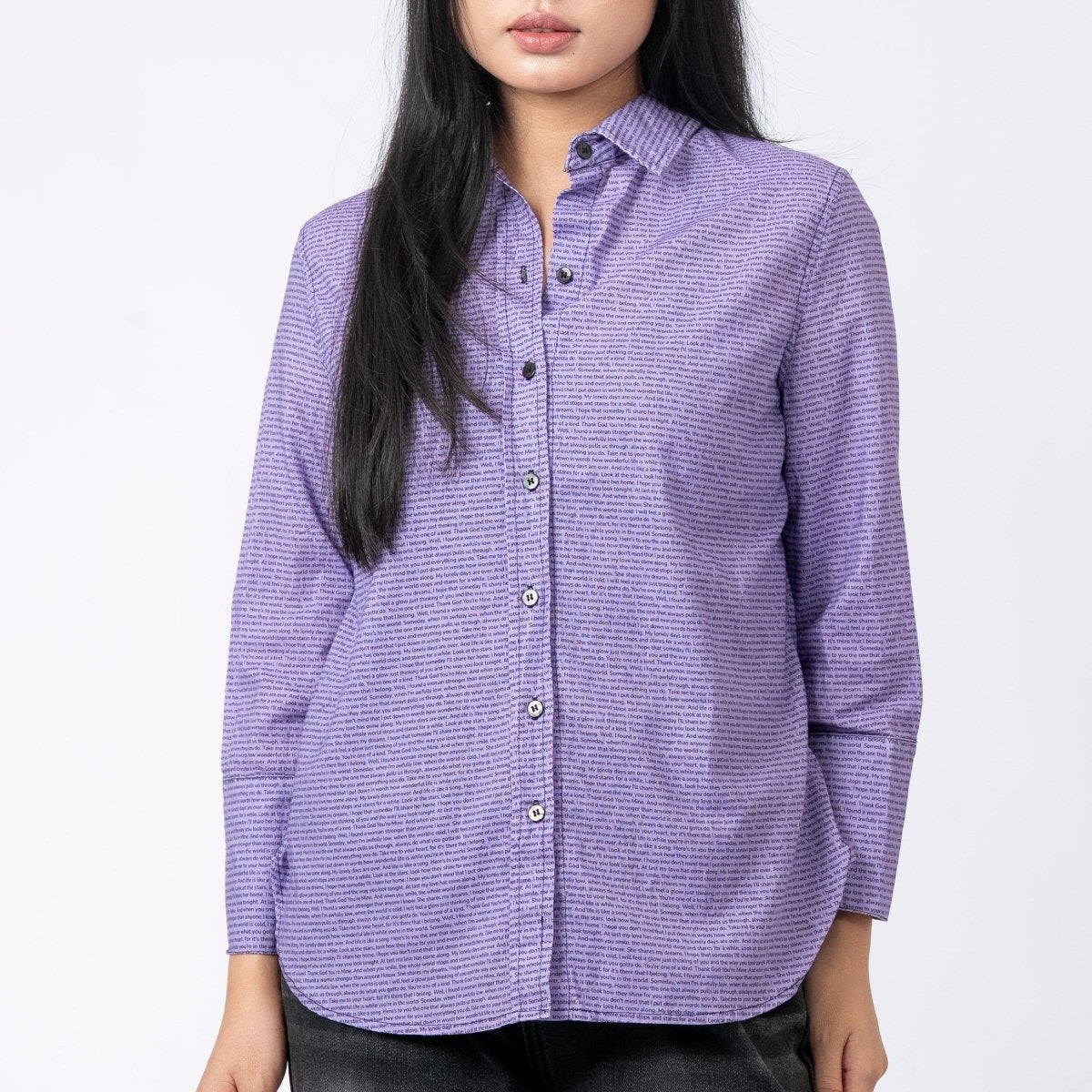 Women's Linen Textured Cotton 3/4 Sleeve Shirt - TuneInk