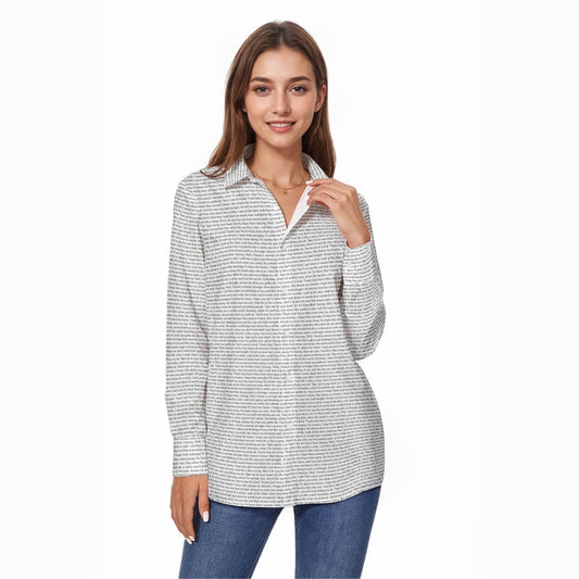 Women's Linen Textured Cotton Long Sleeve Shirt - TuneInk