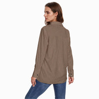 Women's Linen Textured Cotton Long Sleeve Shirt