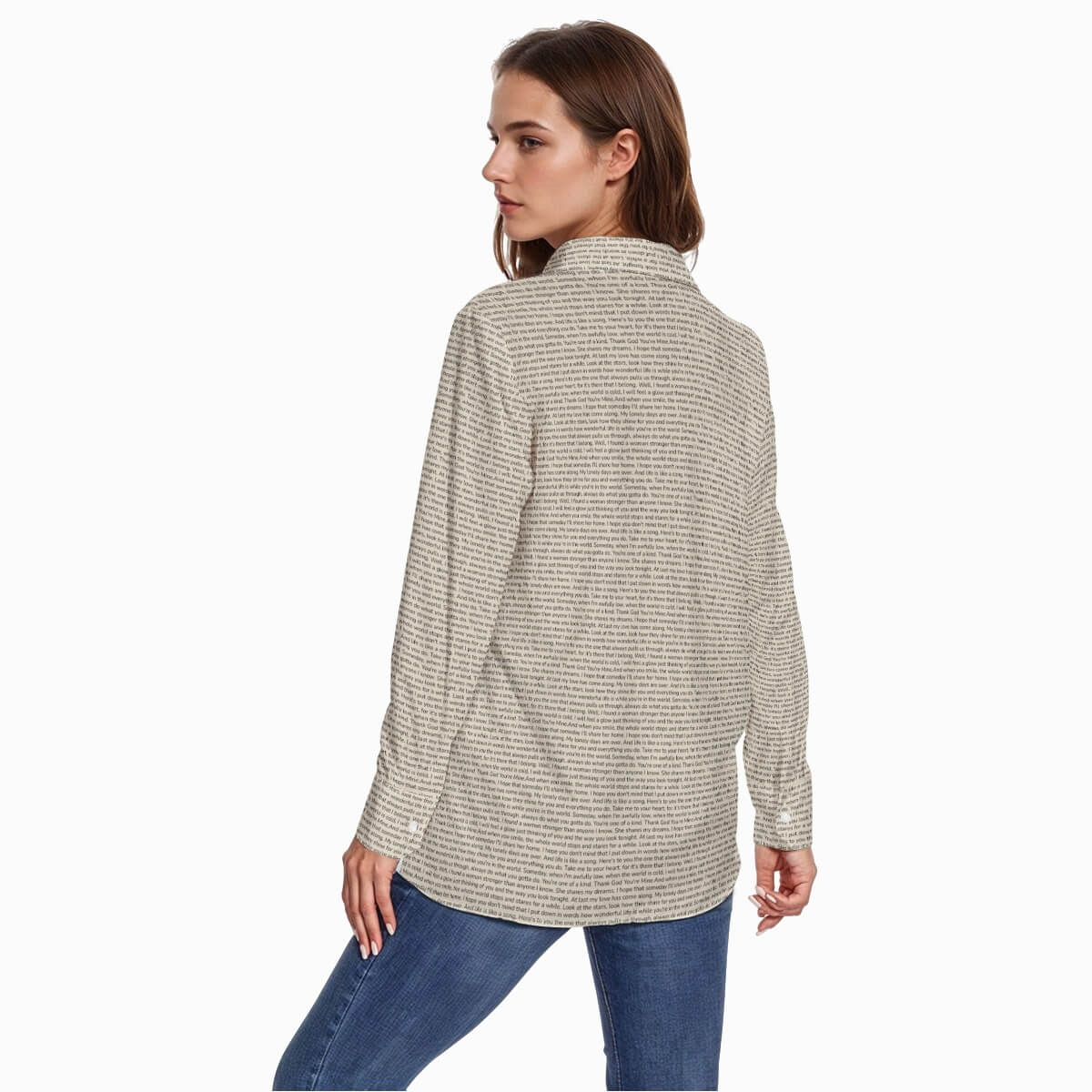 Women's Linen Textured Cotton Long Sleeve Shirt - TuneInk