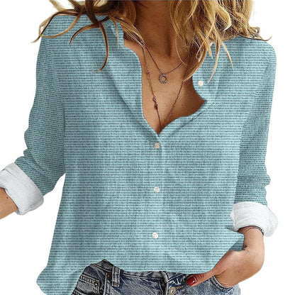 Women's Linen Textured Cotton Long Sleeve Shirt - TuneInk