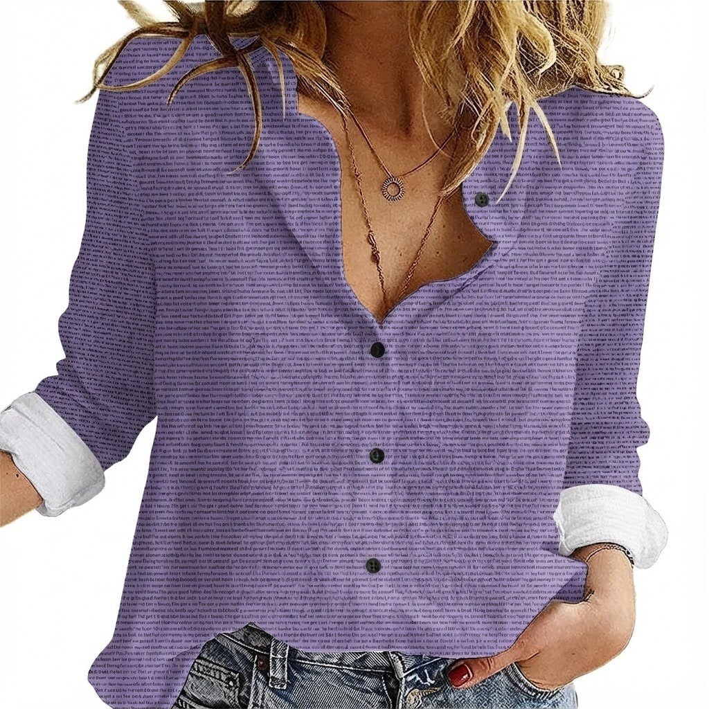 Women's Linen Textured Cotton Long Sleeve Shirt - TuneInk