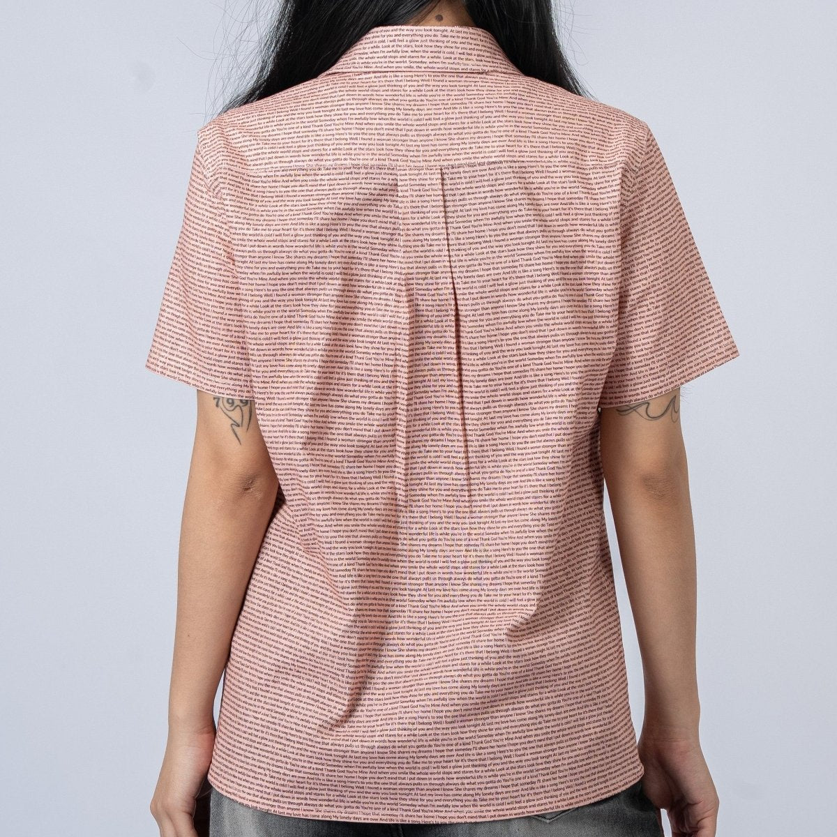 Women's Linen Textured Cotton Short Sleeve Shirt - TuneInk