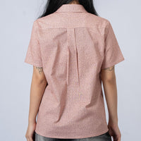 Women's Linen Textured Cotton Short Sleeve Shirt