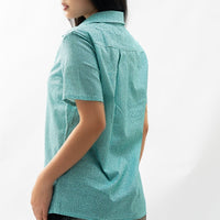 Women's Linen Textured Cotton Short Sleeve Shirt