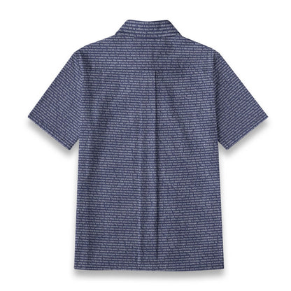 Women's Linen Textured Cotton Short Sleeve Shirt - TuneInk