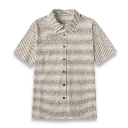 Women's Linen Textured Cotton Short Sleeve Shirt - TuneInk