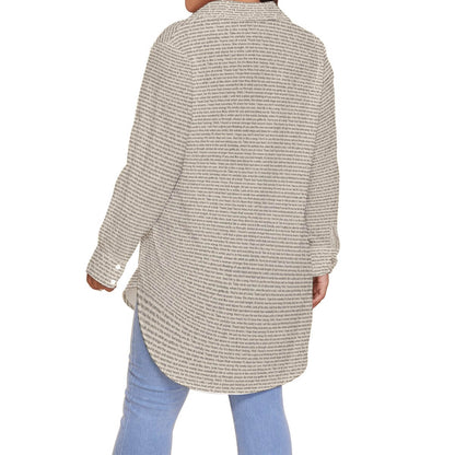Women's Long Sleeve Button - Up Shirt (Plus Size) - TuneInk