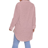 Women's Long Sleeve Button-Up Shirt (Plus Size)