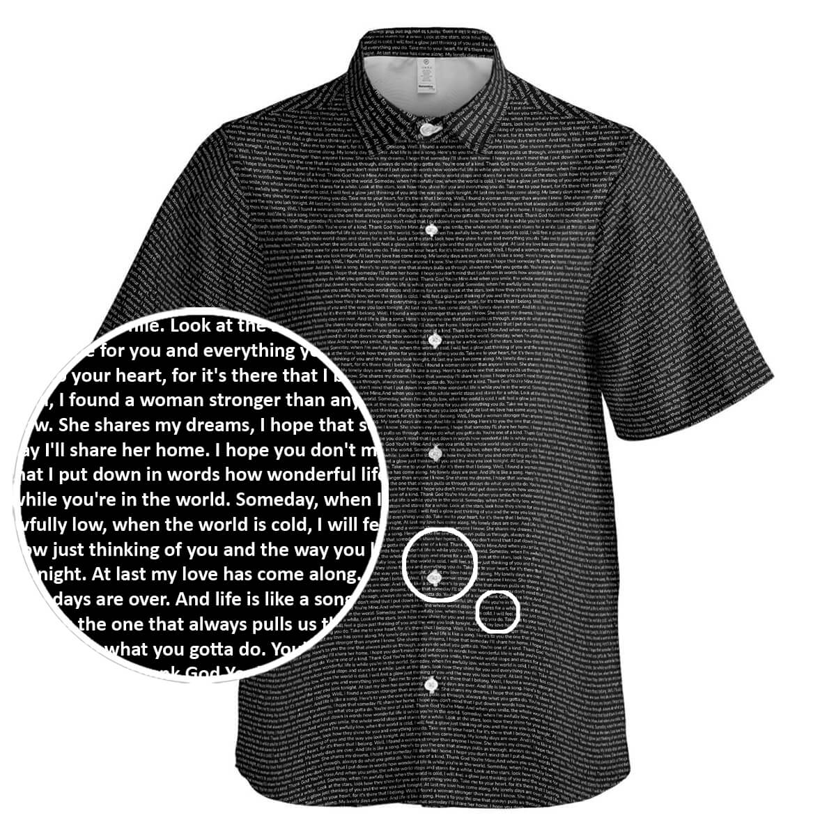 Women's Short Sleeve Button - Up Shirt - TuneInk