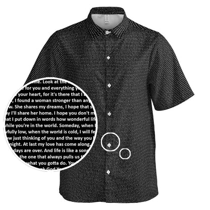 Women's Short Sleeve Button - Up Shirt - TuneInk