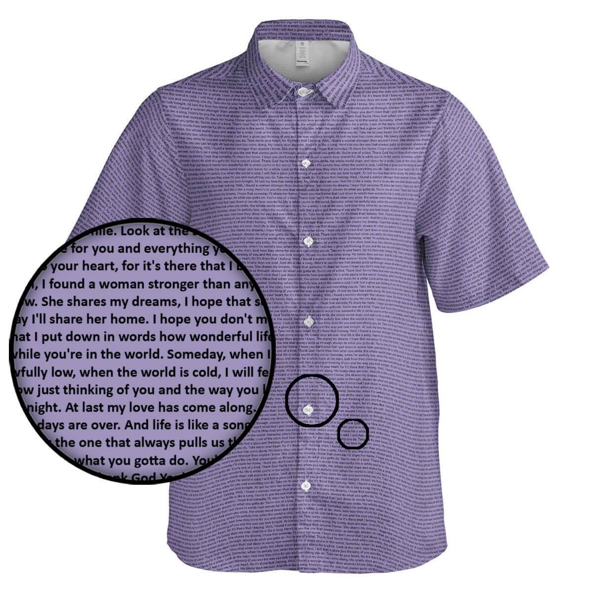 Women's Short Sleeve Button - Up Shirt - TuneInk