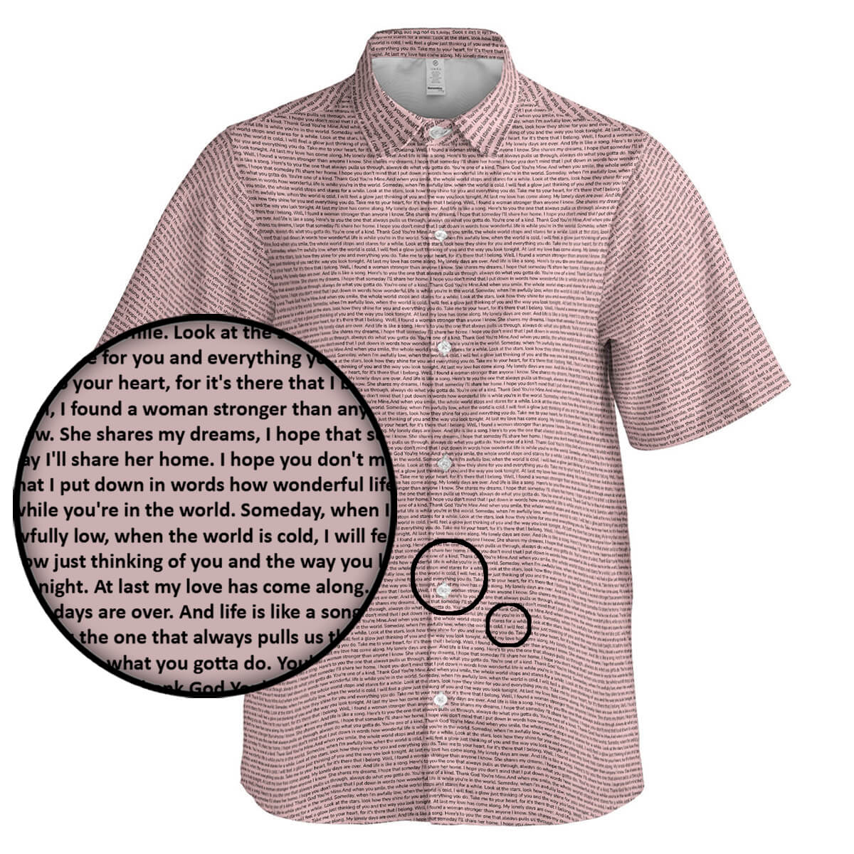 Women's Short Sleeve Button - Up Shirt - TuneInk