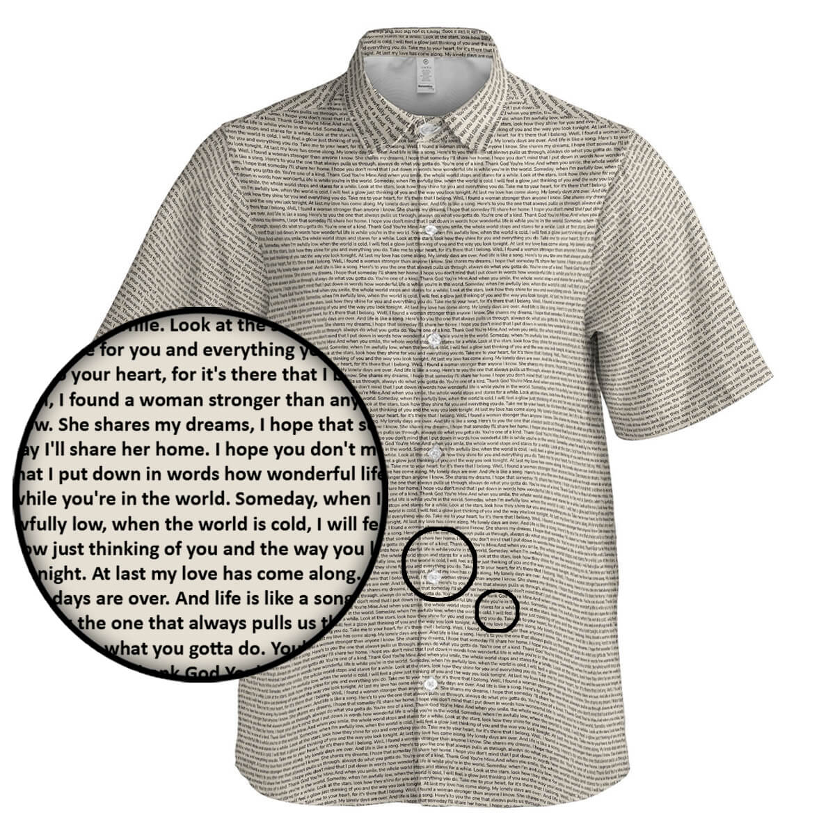 Women's Short Sleeve Button - Up Shirt - TuneInk