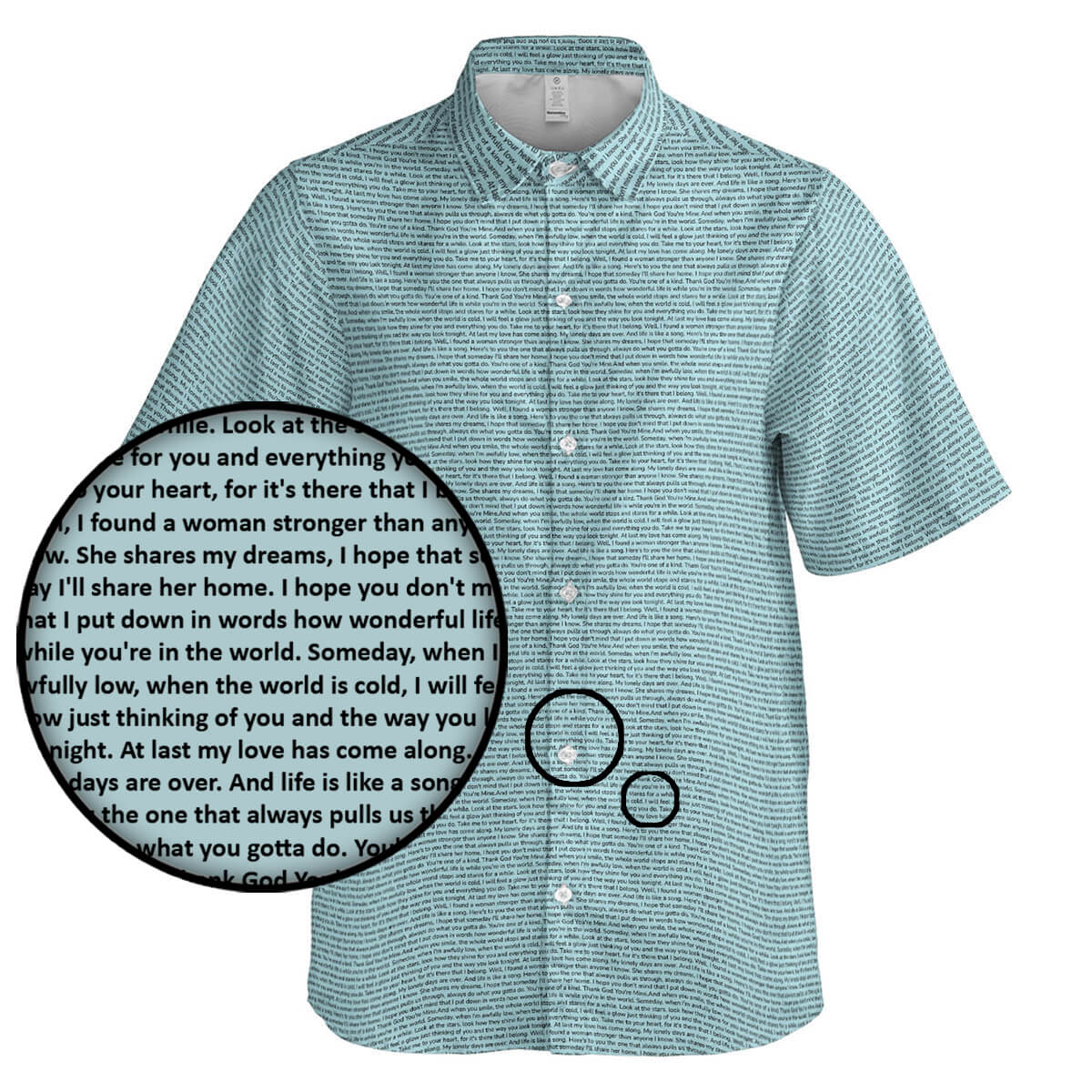 Women's Short Sleeve Button - Up Shirt - TuneInk