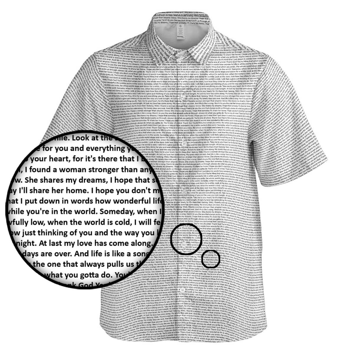 Women's Short Sleeve Button - Up Shirt - TuneInk