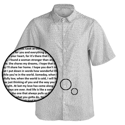 Women's Short Sleeve Button - Up Shirt - TuneInk