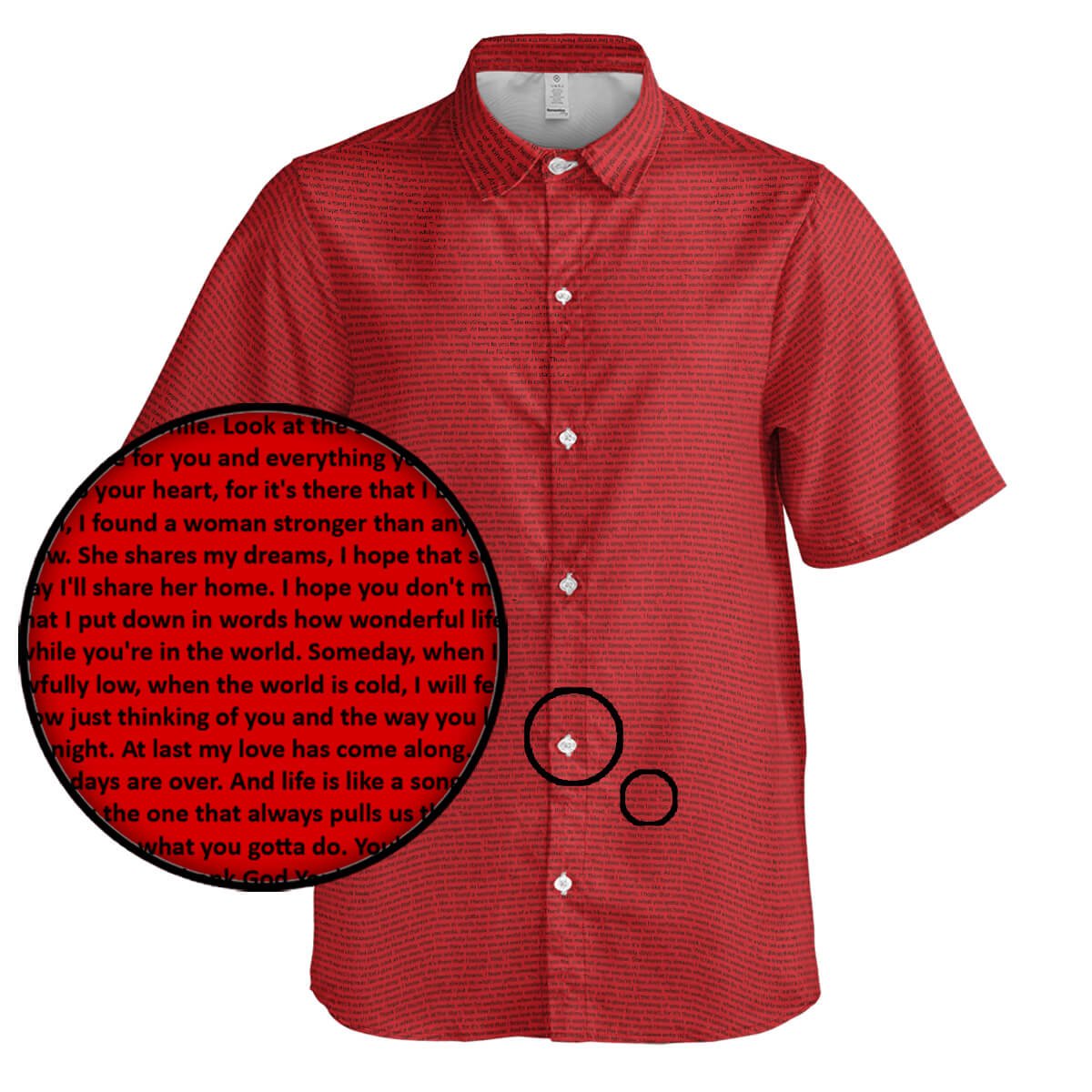 Women's Short Sleeve Button - Up Shirt - TuneInk