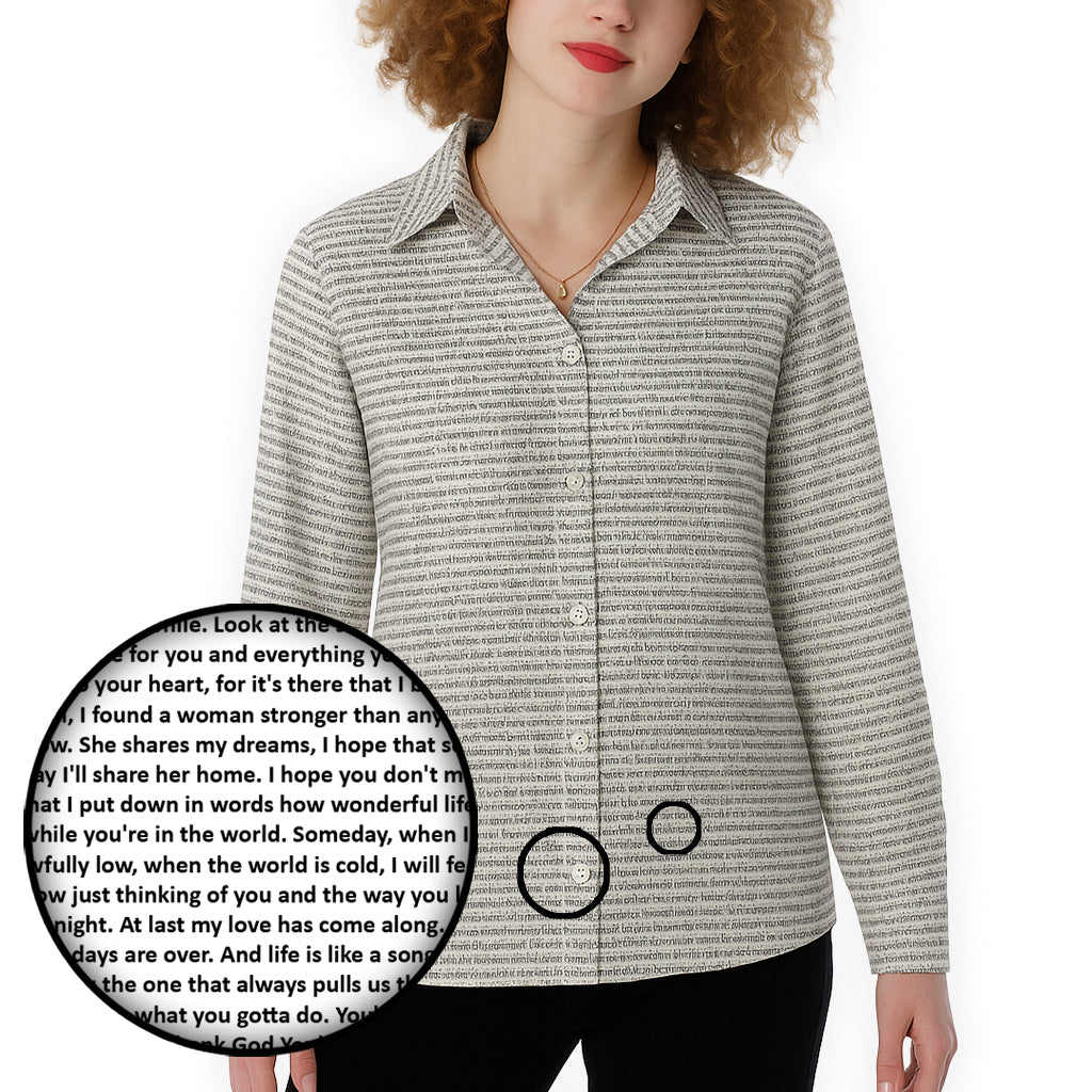 Women's Satin Long Sleeve Shirt
