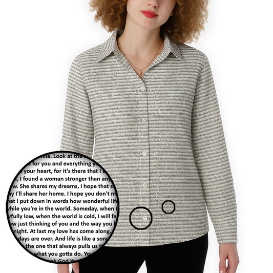 Women's Satin Long Sleeve Shirt